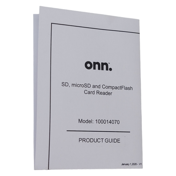 Onn SD, MicroSD & Compact Flash Card Reader Model No. 100014070 - Picture 11 of 11